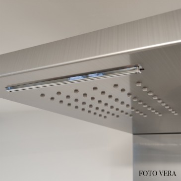 Colonna Idromassaggio Inox Spazzolato Termostatica | Diamante