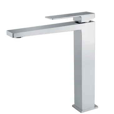 Robinet mitigeur chromé à bec haut Kubo | Mondialshop