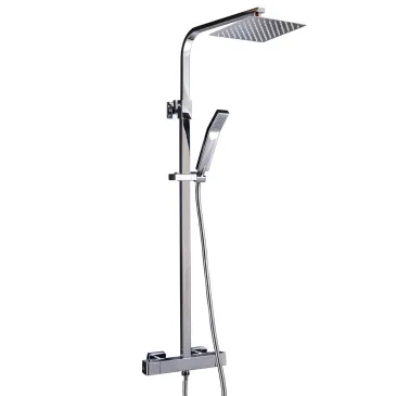 Colonne de douche thermostatique Este avec pommeau de douche 20×20 | Mondialshop