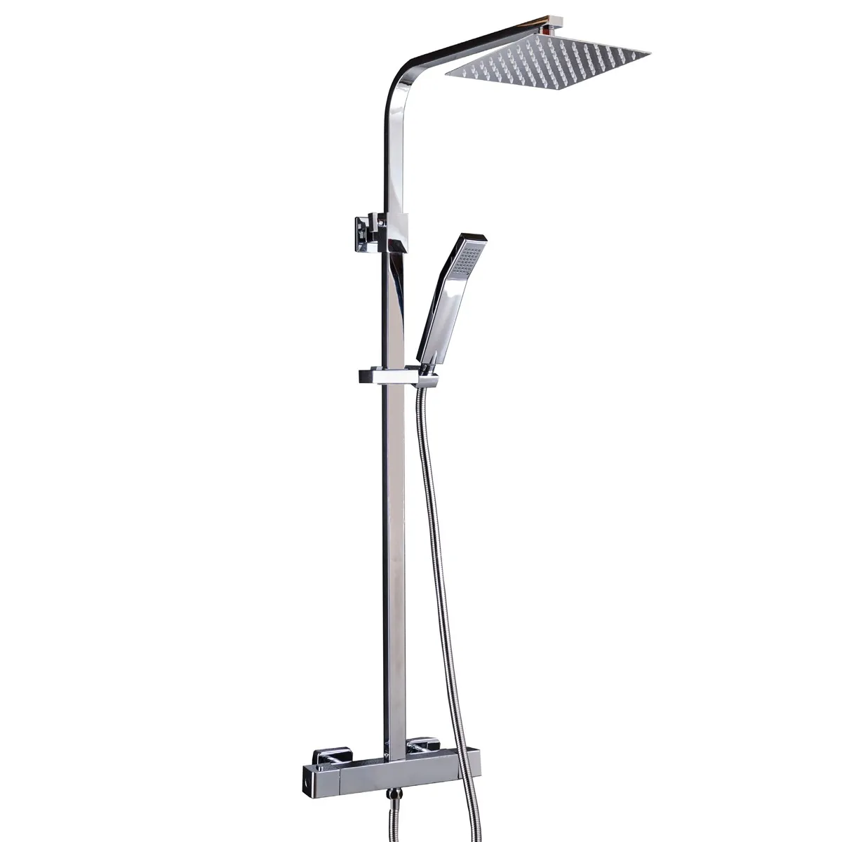 Colonne de douche design carré avec mitigeur thermostatique