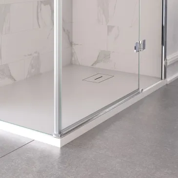 Cabine de douche angulaire h195 Double porte battante Duchesse transparente 8mm