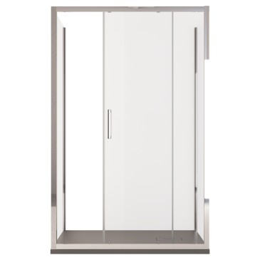 Cabine de douche 3 faces avec porte coulissante H195 Anti-calcaire AGATA