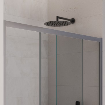 Cabine de douche 3 faces avec porte coulissante H195 Anti-calcaire AGATA