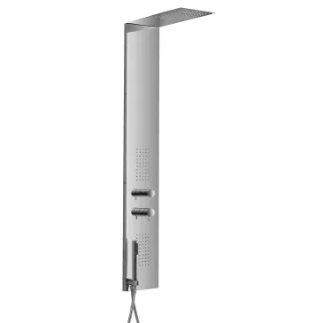 Flache Hydromassage-Duschsäule aus Edelstahl | Mondialshop