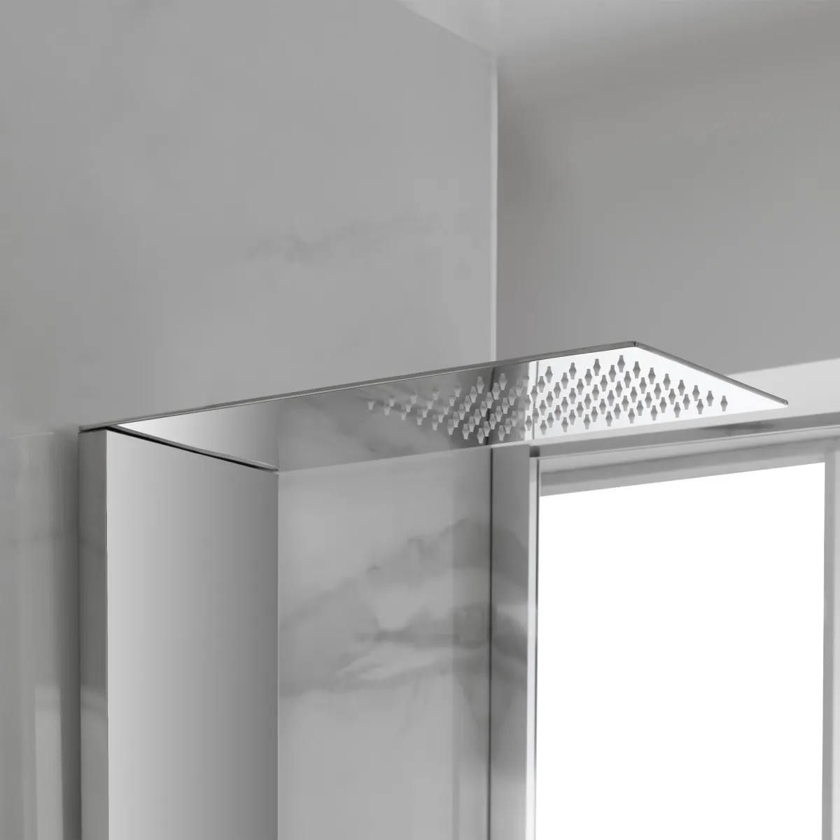 Flache Hydromassage-Duschsäule aus Edelstahl | Mondialshop