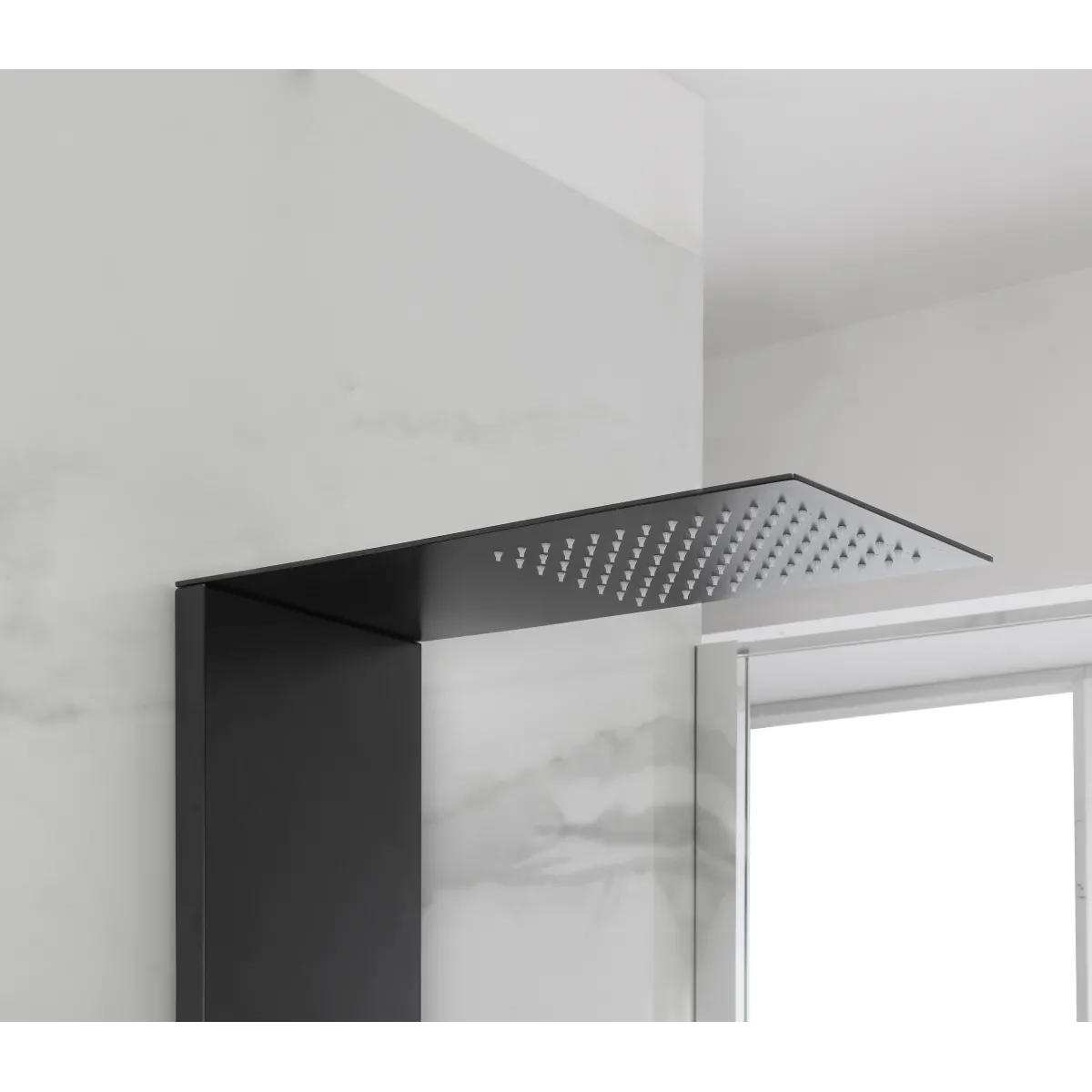 Schwarz-Chrom-Duschsäule Hydromassage Spa | Wohnung