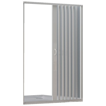 cabine de douche en pvc avec ouverture latérale rabattable sur un côté h185