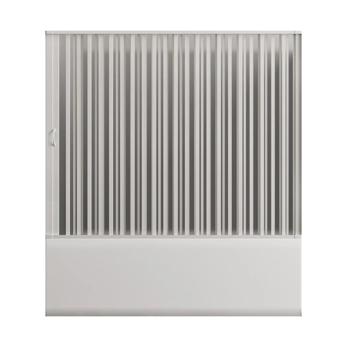 Sopra vasca a soffietto in pvc ad anta singola, apertura laterale