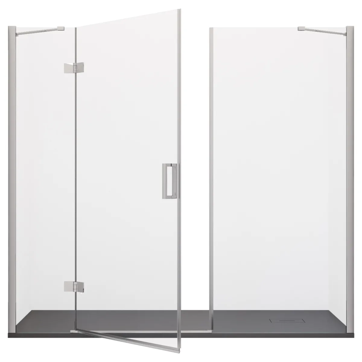 Nische – Duschtür, große Abmessungen bis zu 230 Kristall, 8 mm, H195, großartig