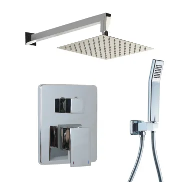 Set doccia incasso Novara con soffione quadrato 20x20 | Mondialshop